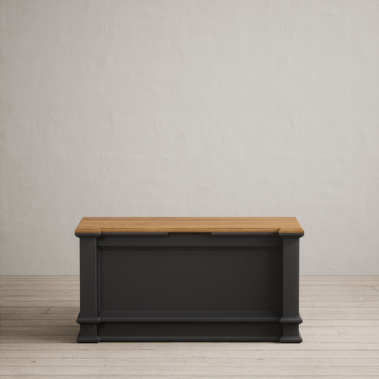 Bewley Oak and Charcoal Grey Painted Blanket Box