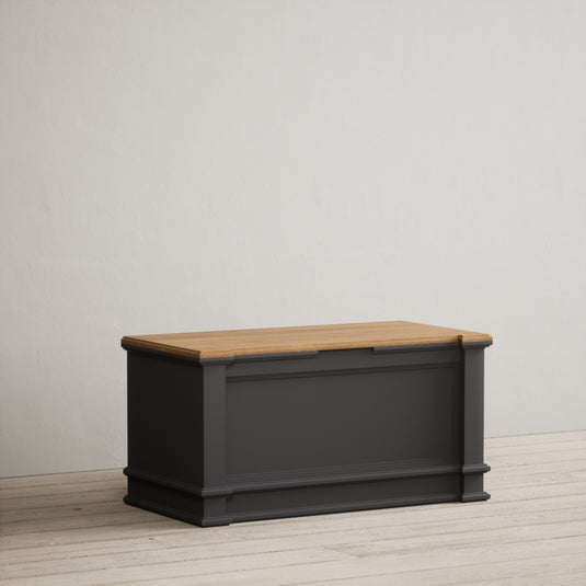 Bewley Oak and Charcoal Grey Painted Blanket Box