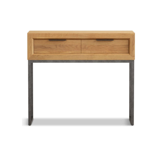 Attica Solid Oak Storage Console Table