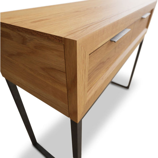 Attica Solid Oak Storage Console Table