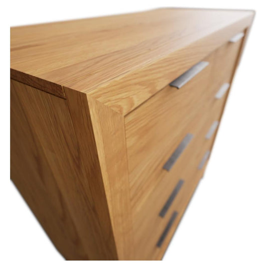 Loft Solid Oak 2 Over 3 Chest of Drawers Chest of Drawers Loft 