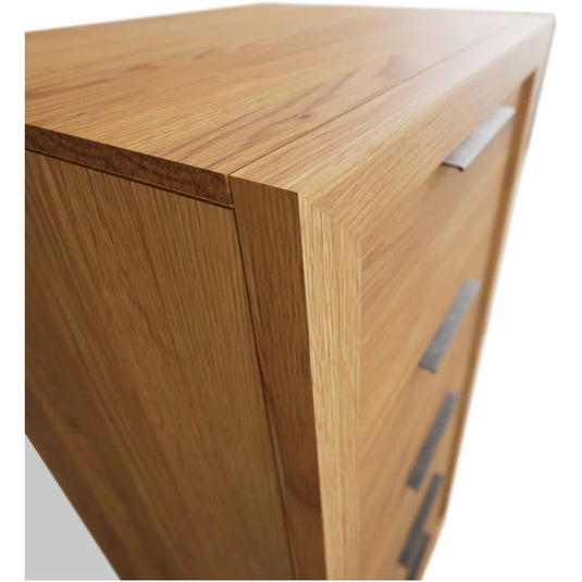 Attica Solid Oak 5 Drawer Tallboy