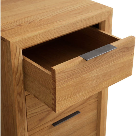 Attica Solid Oak 5 Drawer Tallboy