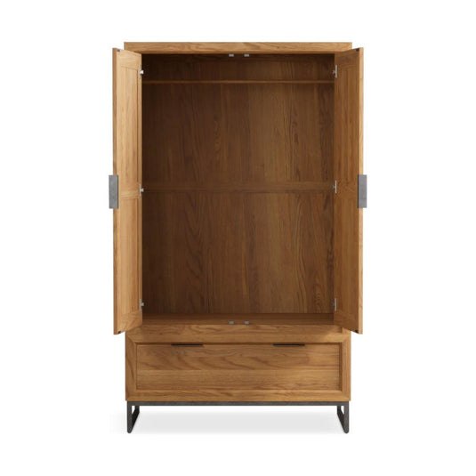 Loft Solid Oak Double Wardrobe Wardrobes Loft 