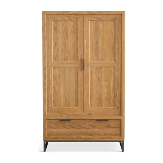 Loft Solid Oak Double Wardrobe Wardrobes Loft 