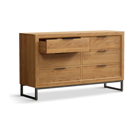 Loft Solid Oak Wide Chest Of Drawers Bookcases Loft 