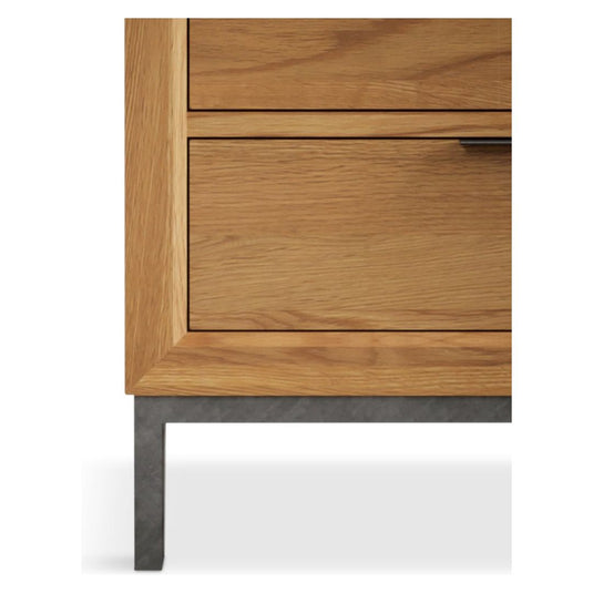 Loft Solid Oak Wide Chest Of Drawers Bookcases Loft 