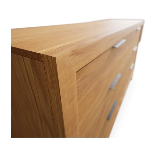 Loft Solid Oak Wide Chest Of Drawers Bookcases Loft 