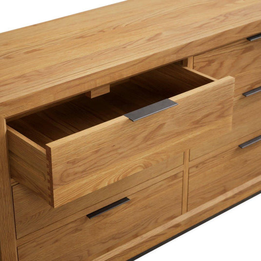 Loft Solid Oak Wide Chest Of Drawers Bookcases Loft 
