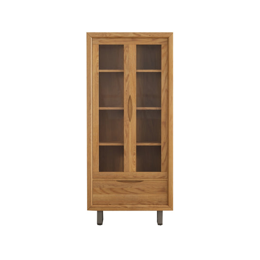 Paxton Solid Oak Glazed Display Cabinet