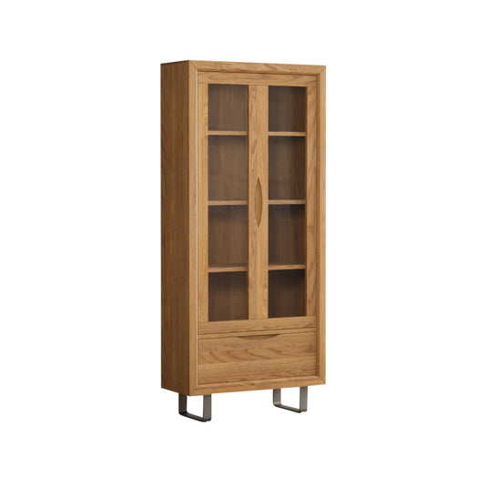 Paxton Solid Oak Glazed Display Cabinet