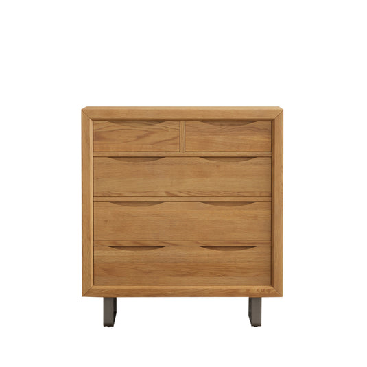Paxton Solid Oak 2 Over 3 Chest of Drawers