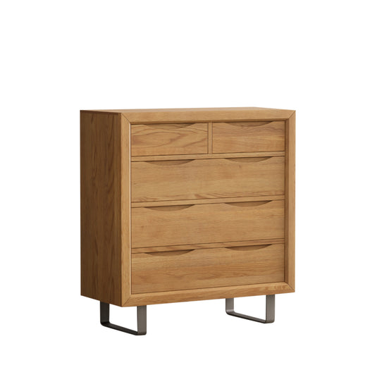 Paxton Solid Oak 2 Over 3 Chest of Drawers