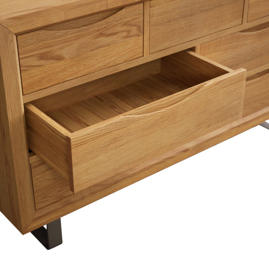 Paxton Solid Oak Wide Chest Of Drawers