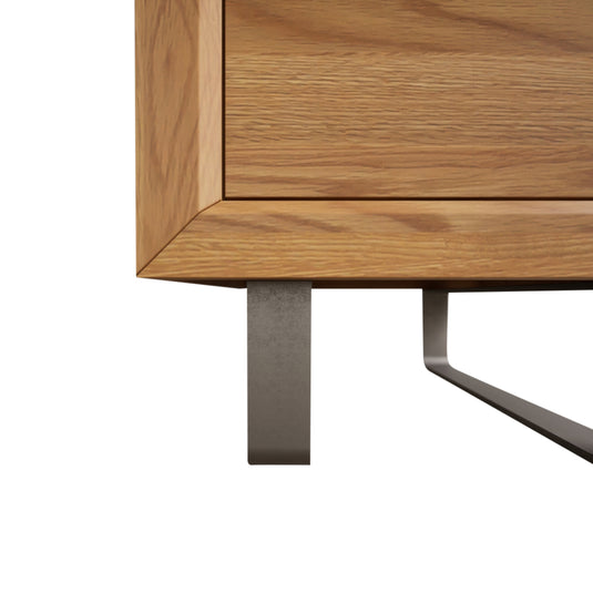 Paxton Solid Oak 2 Drawer Bedside Table