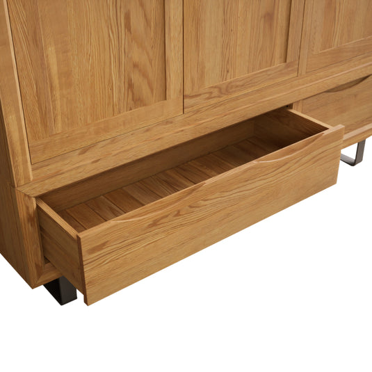 Paxton Solid Oak Triple Wardrobe