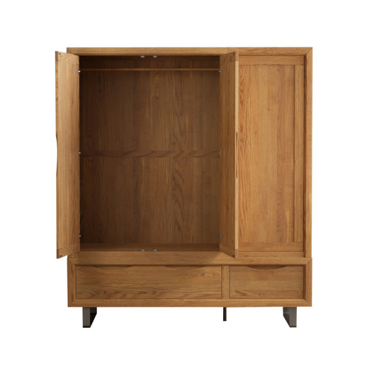 Paxton Solid Oak Triple Wardrobe