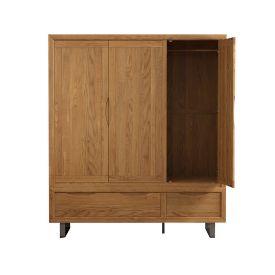 Paxton Solid Oak Triple Wardrobe
