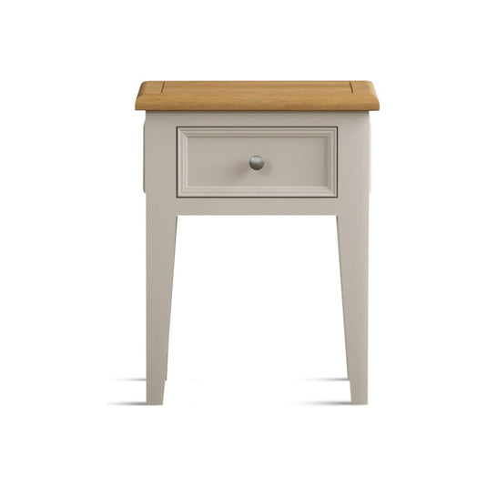 Hemsby Oak and Soft White Painted Bedside Table