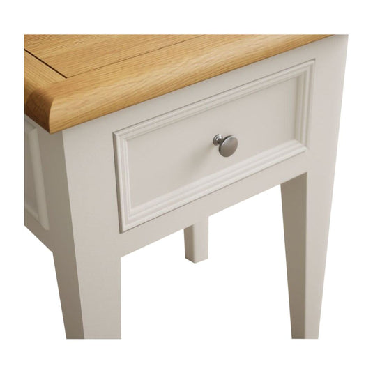 Hemsby Oak and Soft White Painted Bedside Table