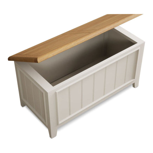 Hemsby Oak and Soft White Painted Blanket Box