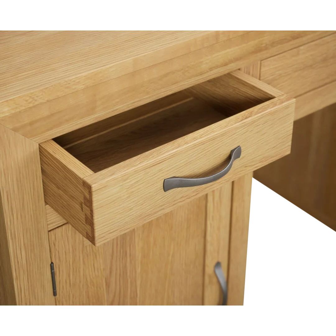 Oak Computer Stool Bellingham Solid Oak Large Computer Desk | Furniture 48