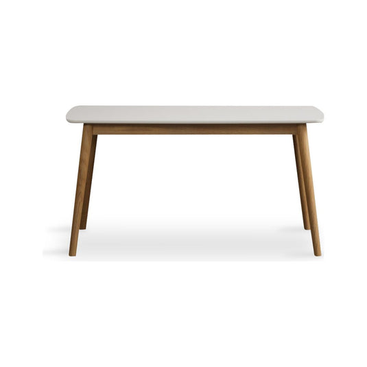 Nord 150cm Solid Oak and Signal White Painted Dining Table