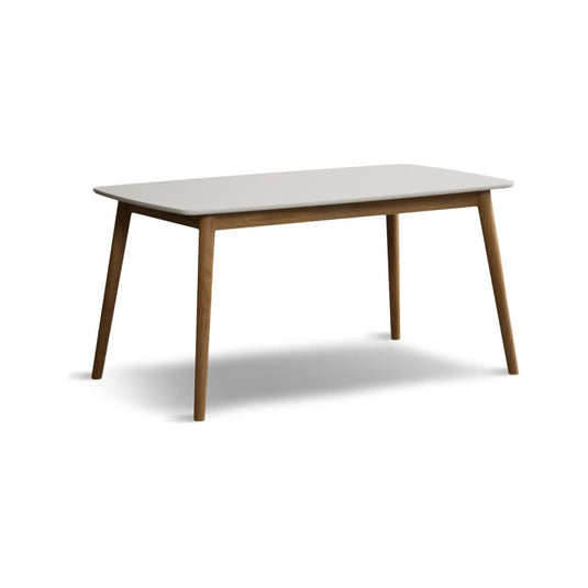 Nord 150cm Solid Oak and Signal White Painted Dining Table