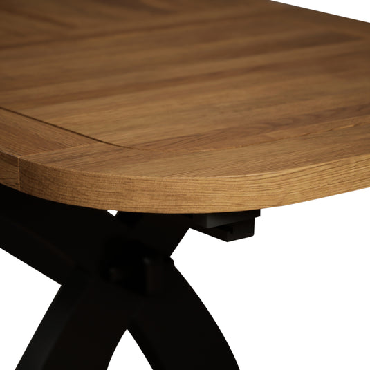 Extending Stoneleigh 180cm Oak and Black Painted Dining Table