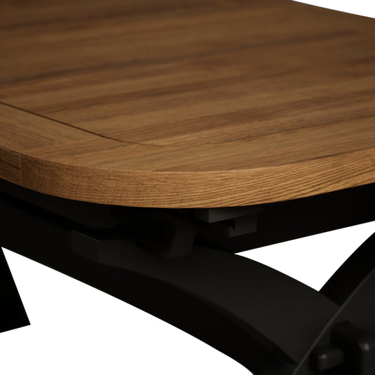 Extending Stoneleigh 180cm Oak and Black Painted Dining Table