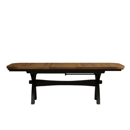 Extending Stoneleigh 180cm Oak and Black Painted Dining Table
