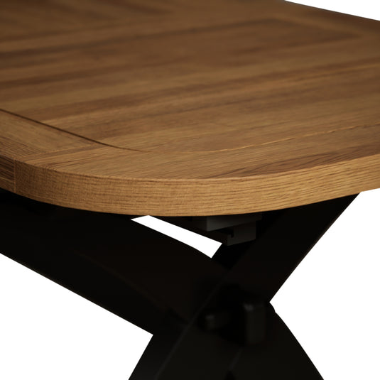 Extending Stoneleigh 180cm Oak and Black Painted Dining Table