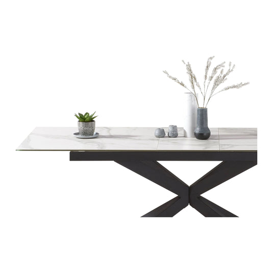 Extending Boston 180cm White Ceramic Dining Table