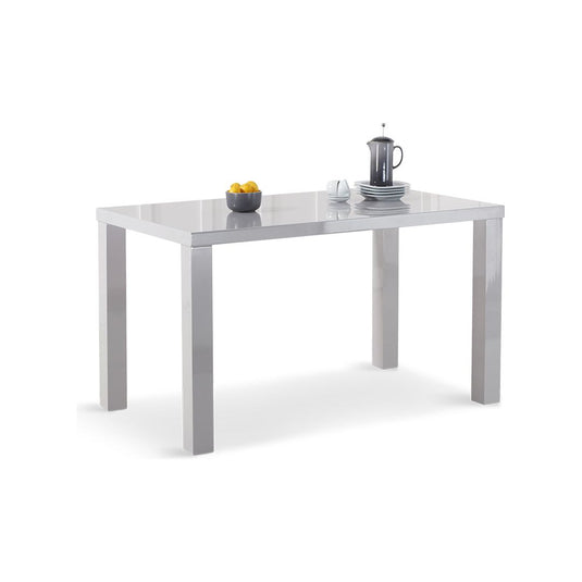 Vancouver 160cm Light Grey High Gloss Dining Table