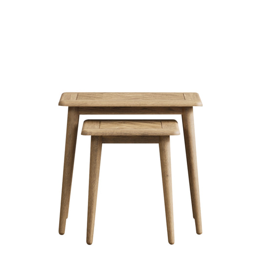 Carson Solid Oak Nest of Tables