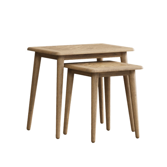 Carson Solid Oak Nest of Tables