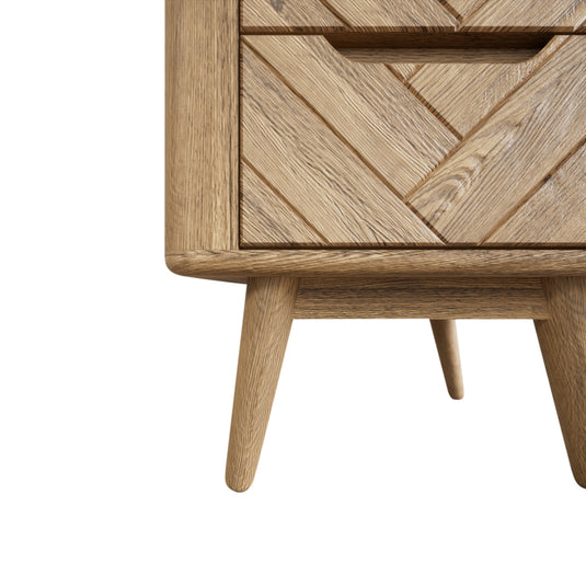 Carson Solid Oak 2 Drawer Bedside Chest