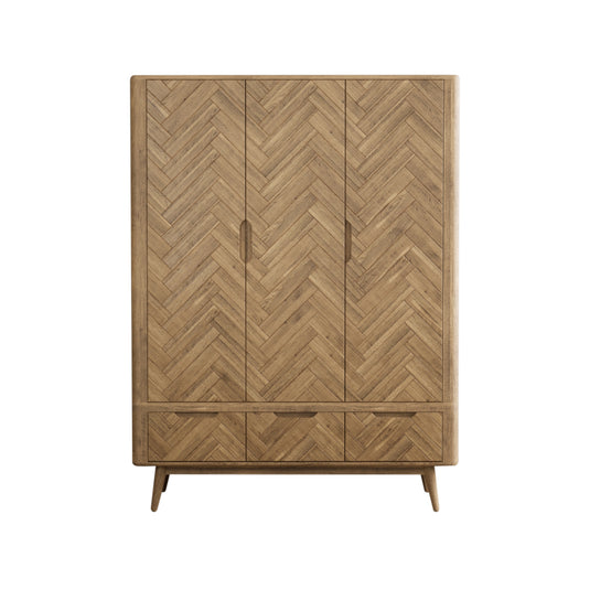 Carson Solid Oak Triple Wardrobe