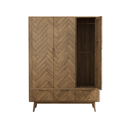 Carson Solid Oak Triple Wardrobe