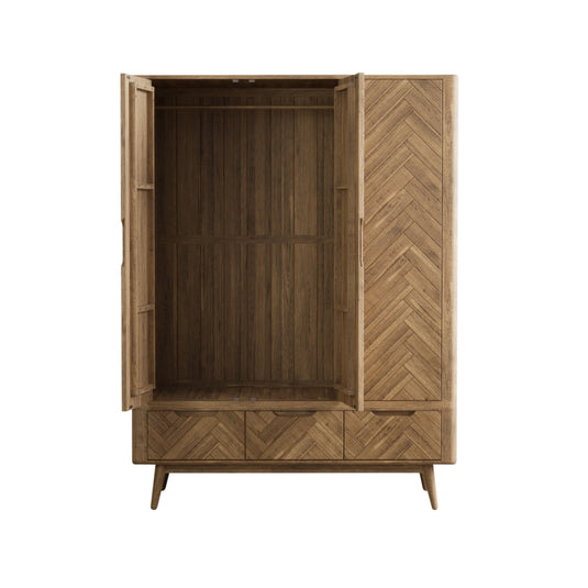 Carson Solid Oak Triple Wardrobe