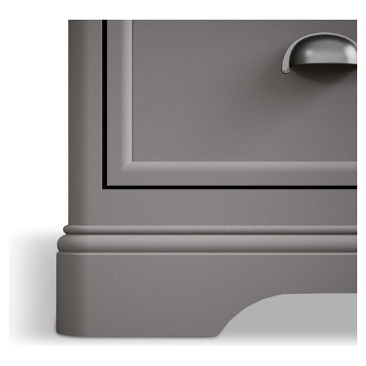 Bridstow Oak and Light Grey Painted Glazed Display Cabinet Storage Bridstow 