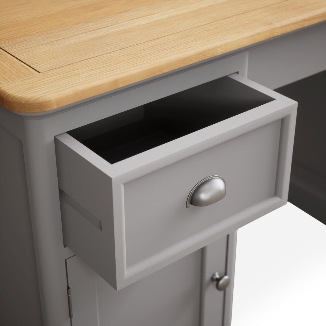Grey Computer Desk Open Box Ashton Oak and Light Grey Painted Computer Desk | Furniture 48