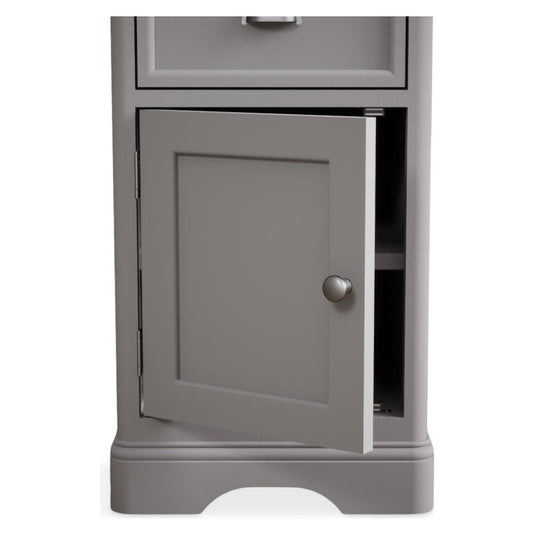 Bridstow Oak and Light Grey Painted Computer Desk Storage Bridstow 
