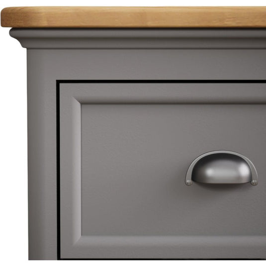 Bridstow Oak and Light Grey Painted Computer Desk Storage Bridstow 