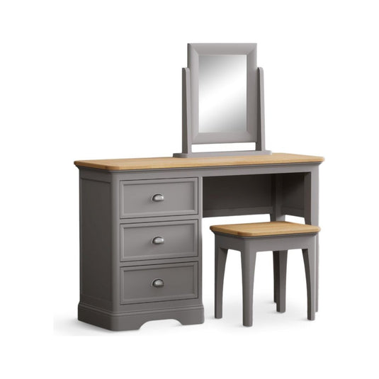 Bridstow Oak and Light Grey Painted Dressing Table Set Storage Bridstow 