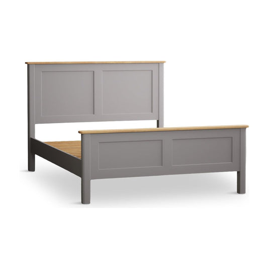 Ashton Oak and Light Grey Painted Kingsize Bed