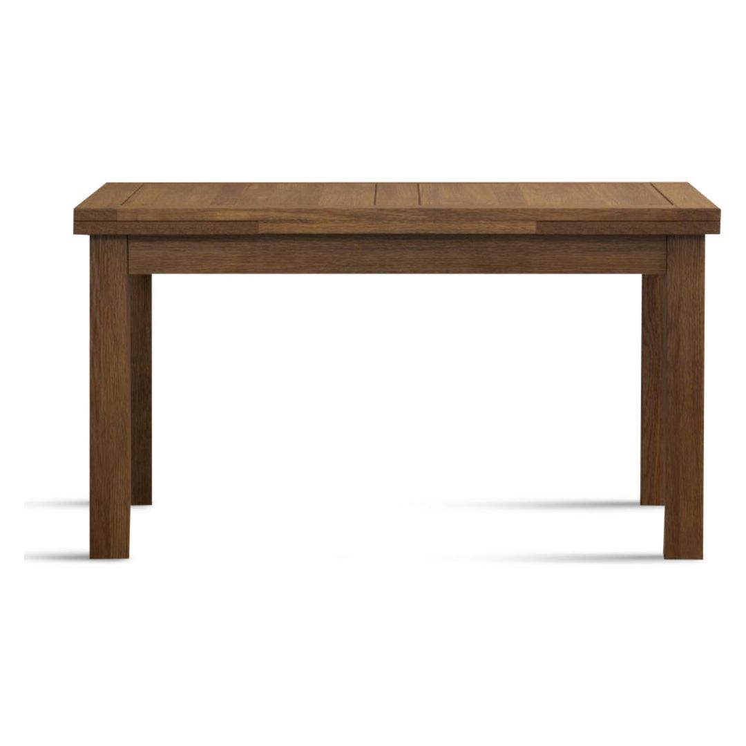 Extending 140cm Rustic Solid Oak Dining Table