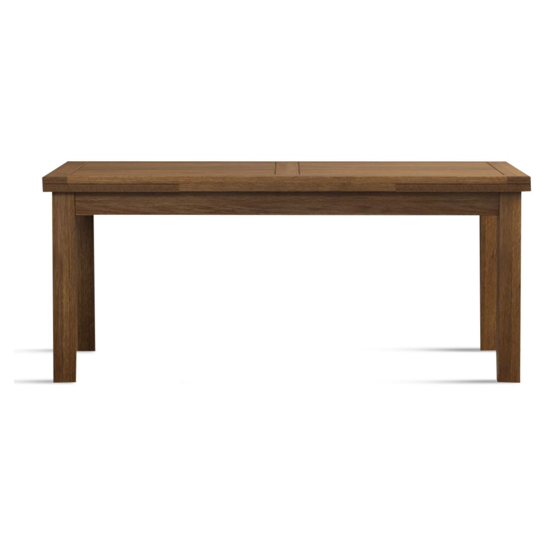 Extending 180cm Rustic Solid Oak Dining Table