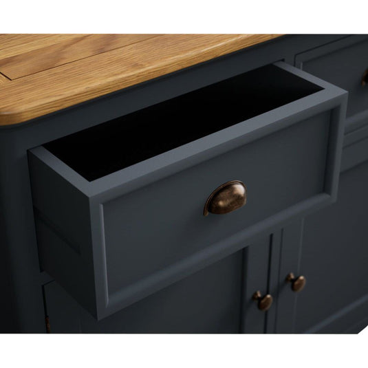 Ashton Oak and Blue Painted Small Sideboard