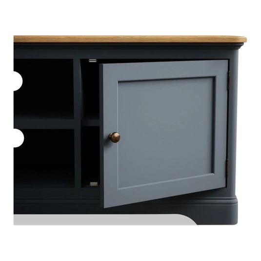 Ashton Oak and Blue Painted Super Wide TV Cabinet